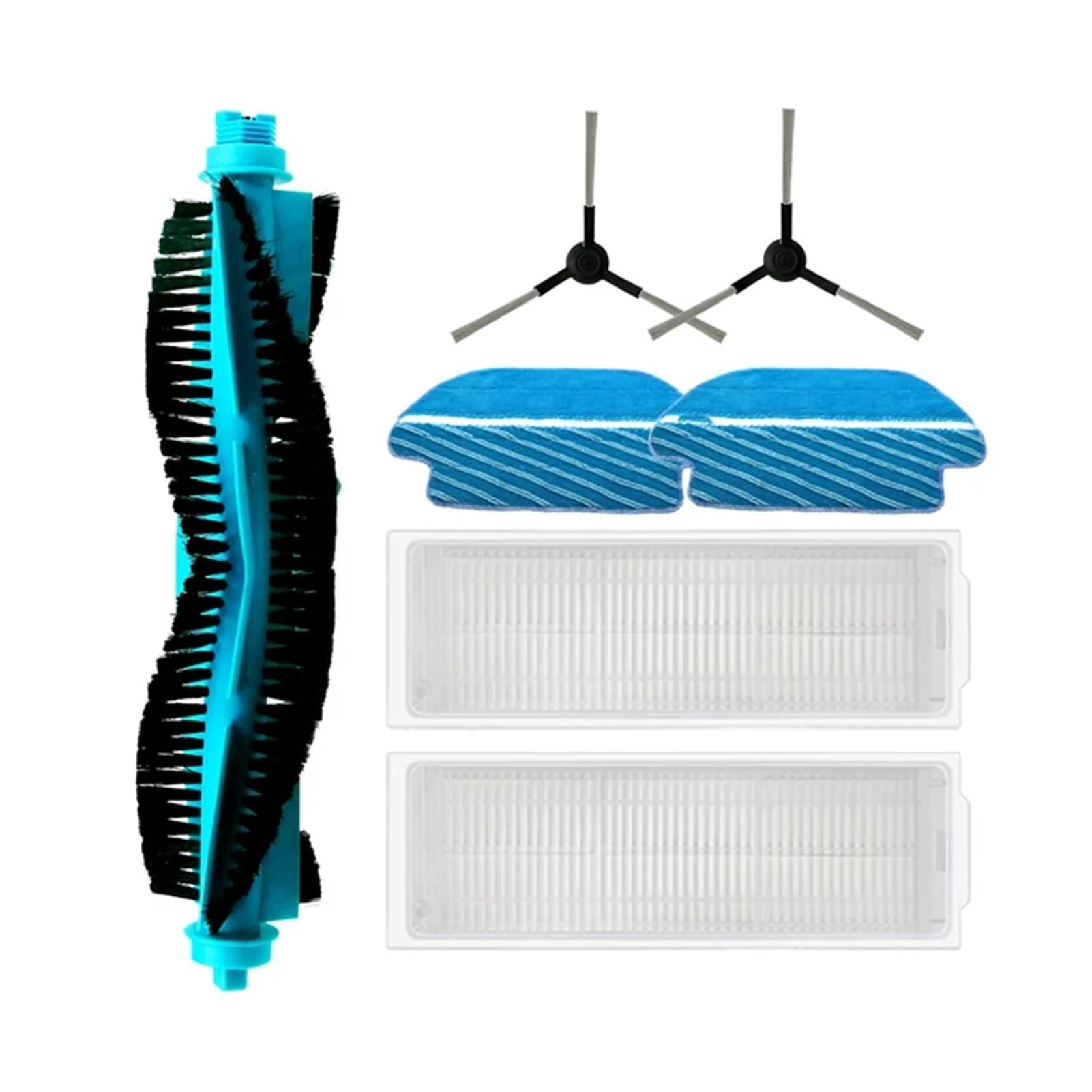 Dirlux Compatible with Wonders Living DynaKing R9 Robotic Vacuum Cleaner Main Brush Side Brush HEPA Filter Mop Rag Kit
