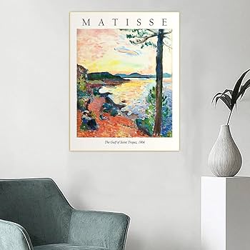 Amazon.co.jp: アンリ・マティス サントロペ湾 ポスター 抽象