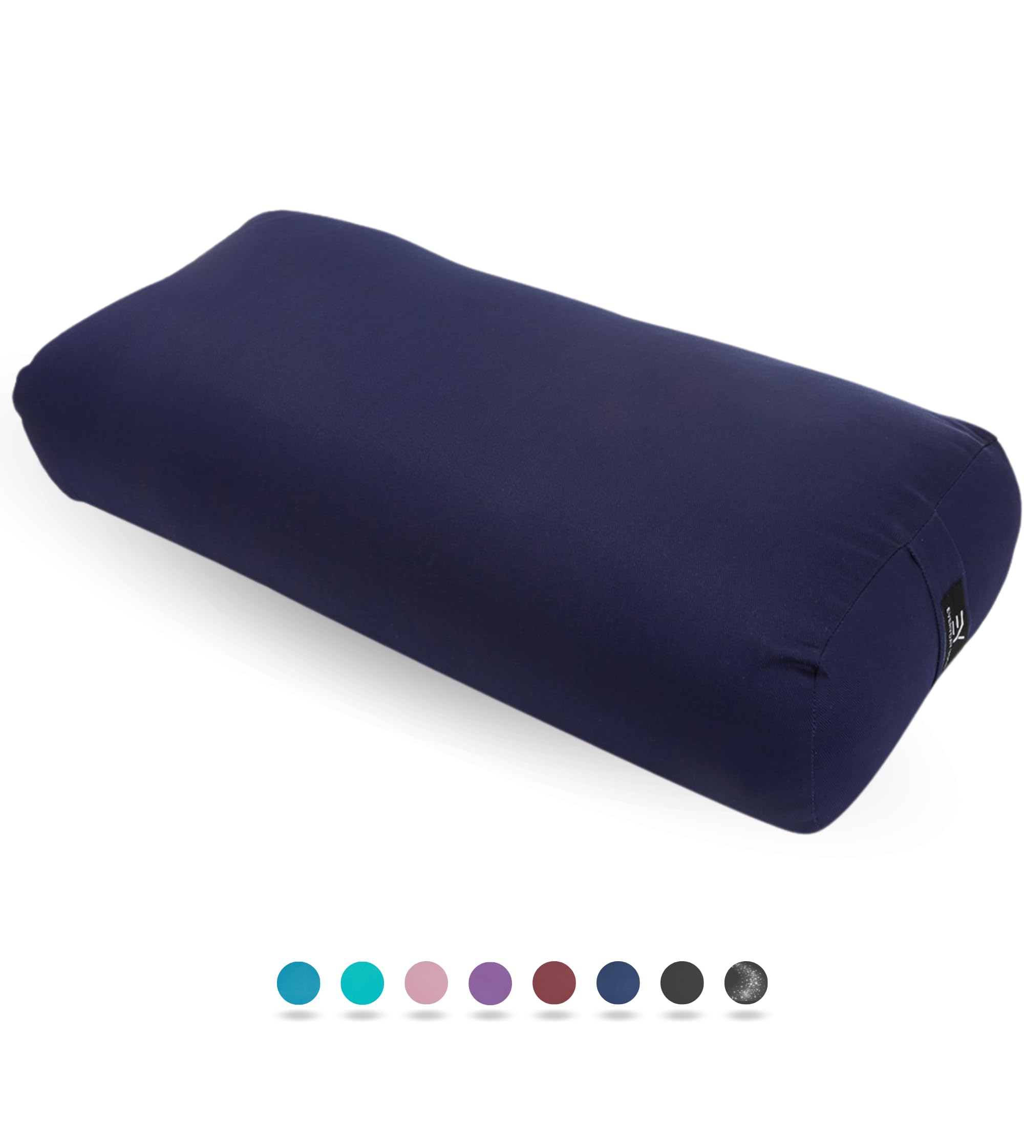 Everyday Yoga Premium Bolster, Soft & Supportive Meditation Pillow with Carry Handle, Lightweight Cushion for Restorative Yoga & Relaxation (Multi-Color)