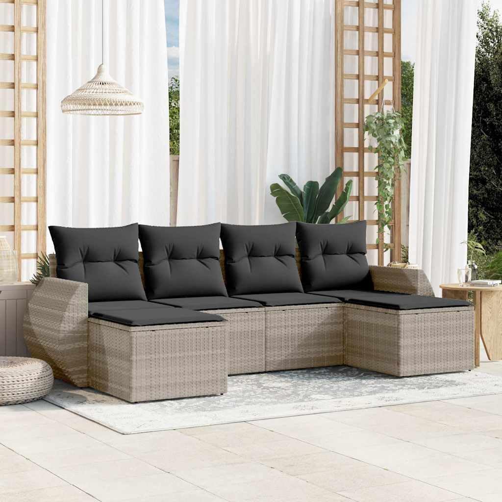 Salon de jardin en rotin synthétique haut de gamme avec coussins déhoussables lavables