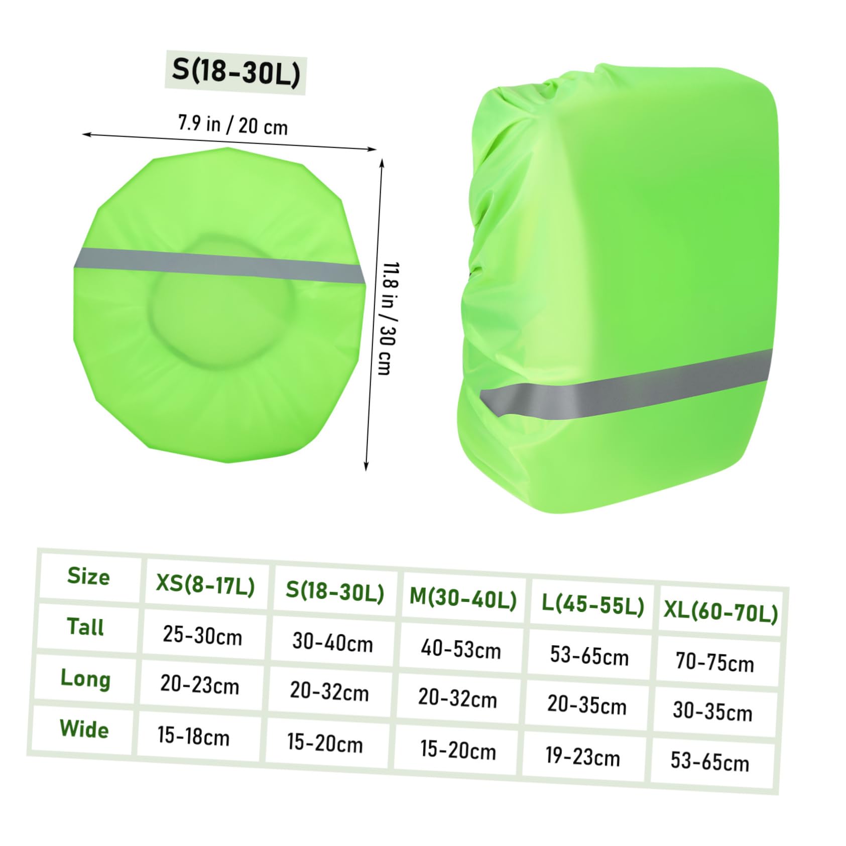 BESPORTBLE Waterproof Backpack Rain Shield Reflective Strips Multi-use Bag Cover for Outdoor Activities Safe Rainproof Cover