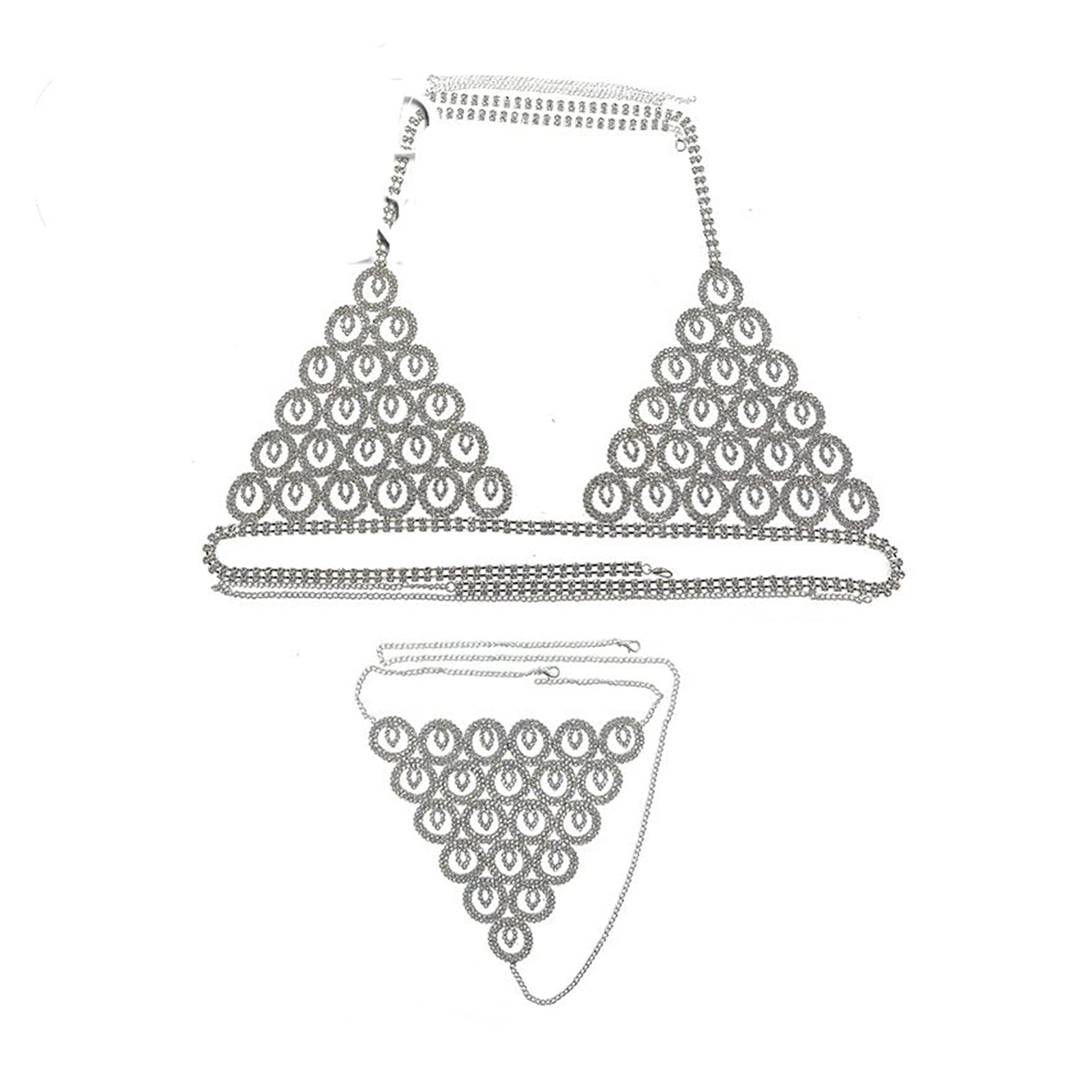 Body Chain Damen Kette - Goldfarbene einfache Strandkette mit Kreuzband für Taille und Bauch - Schwarze Harnaskette - Edler Schmuck für Damen - Accessoires