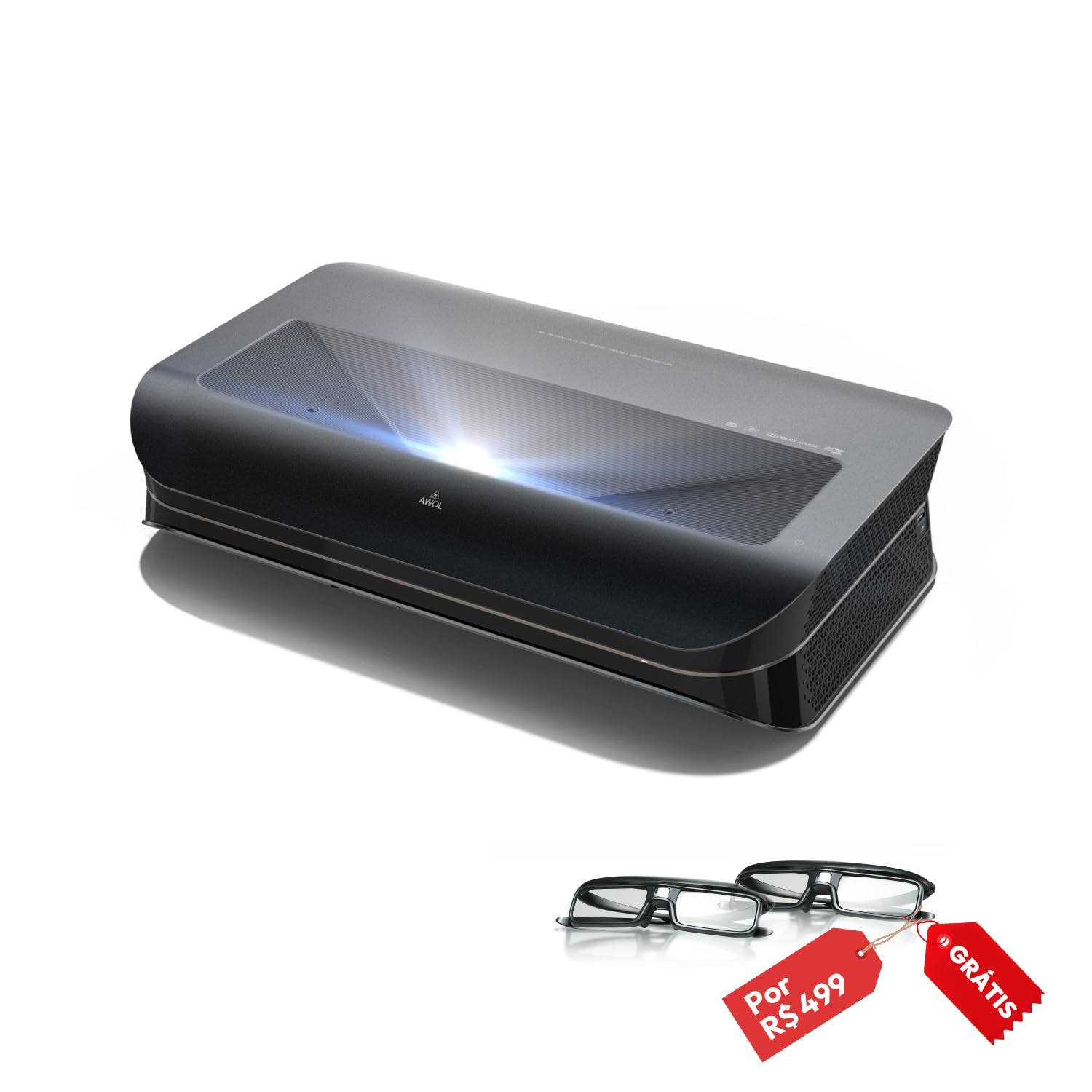 AWOL VISION 4K 超短焦点 レーザープロジェクター LTV-3000 AWOL VISION LTV-3000 Pro, Projetor Ultra Curta Distância, Laser