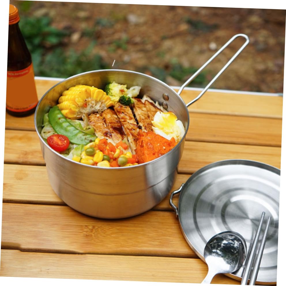 Pot à bento induction en acier inoxydable durable pour camping - 4