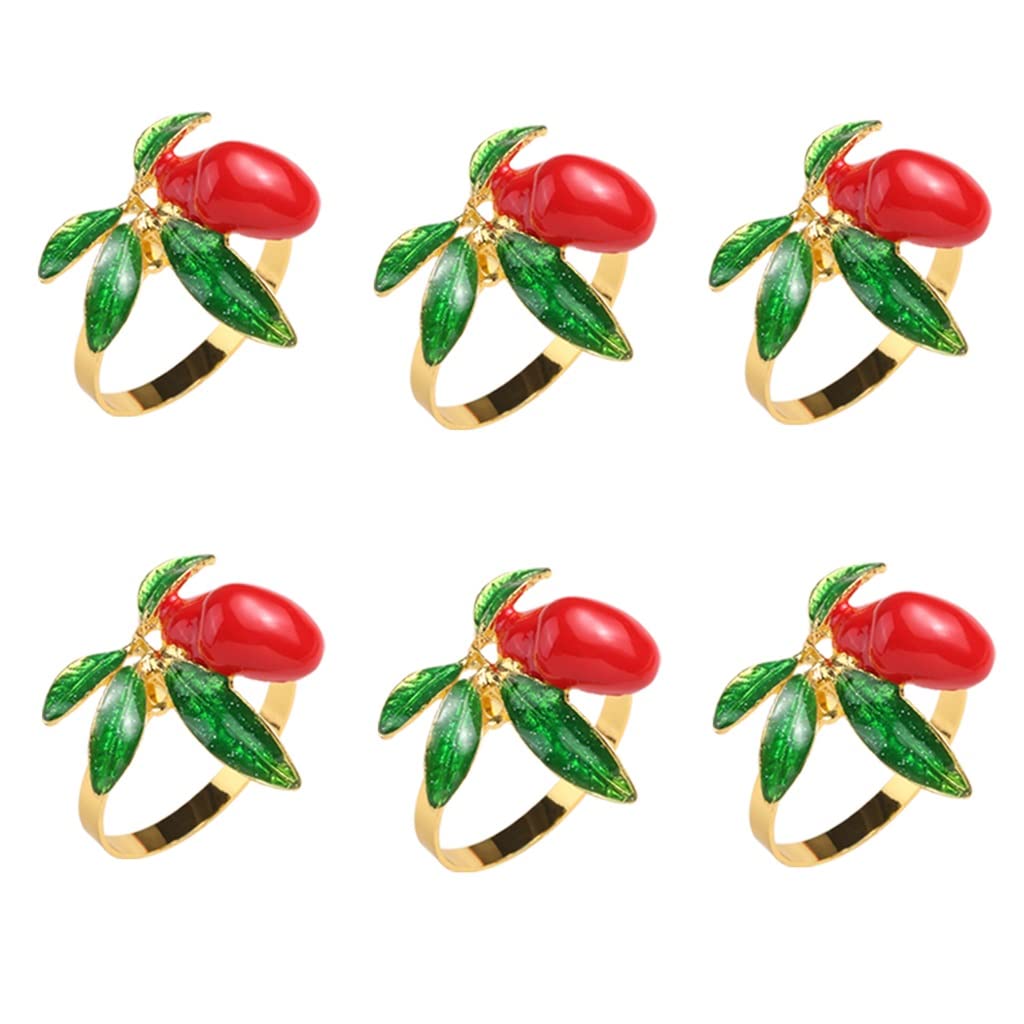 6Pcs Hotel Serviette Anneau Serviette Bouton Serviette Anneau Alliage Strass Anneau Table Bouton