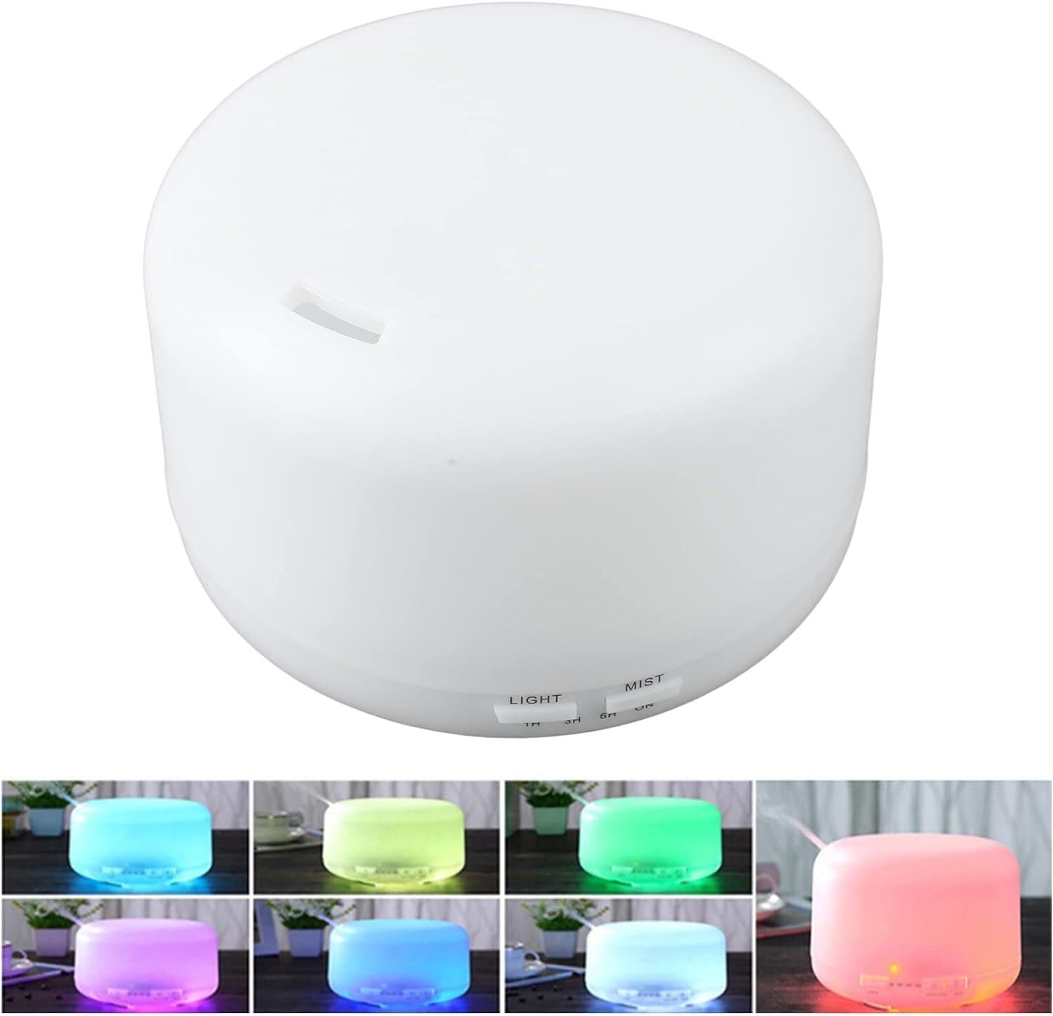Domésticos Humidificador, decoración del hogar Control Remoto humidificador silencioso Apagado automático 500 ml con luz for Oficina