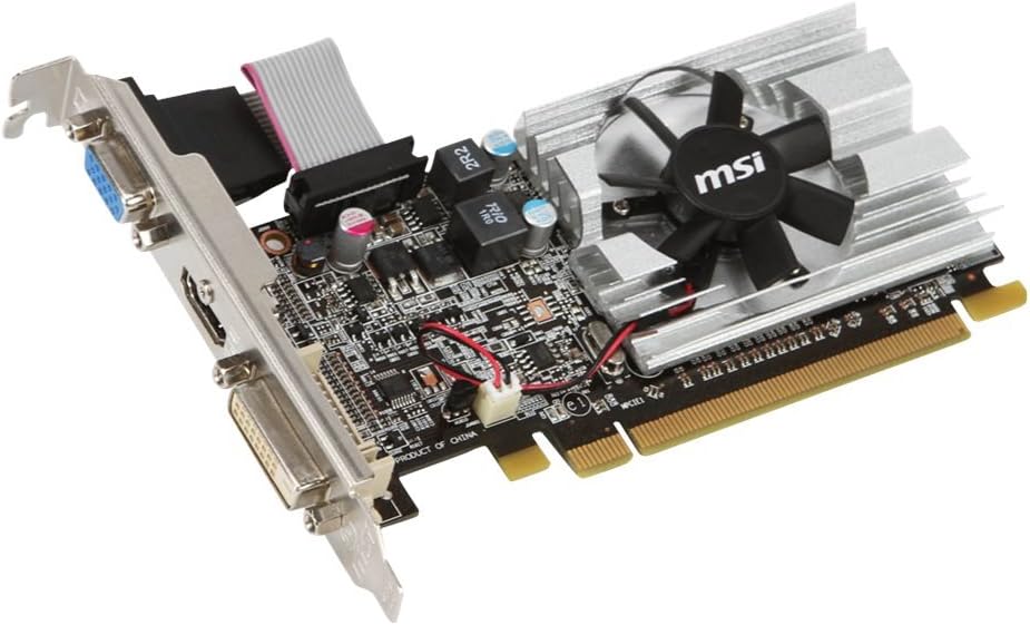 MSI R6450-MD1GD3/LP AMD Radeon HD6450 1GB graphics card - graphics cards (Active, AMD, Radeon HD6450, GDDR3, PCI Express 2.1, 2560 x 1600 pixels)