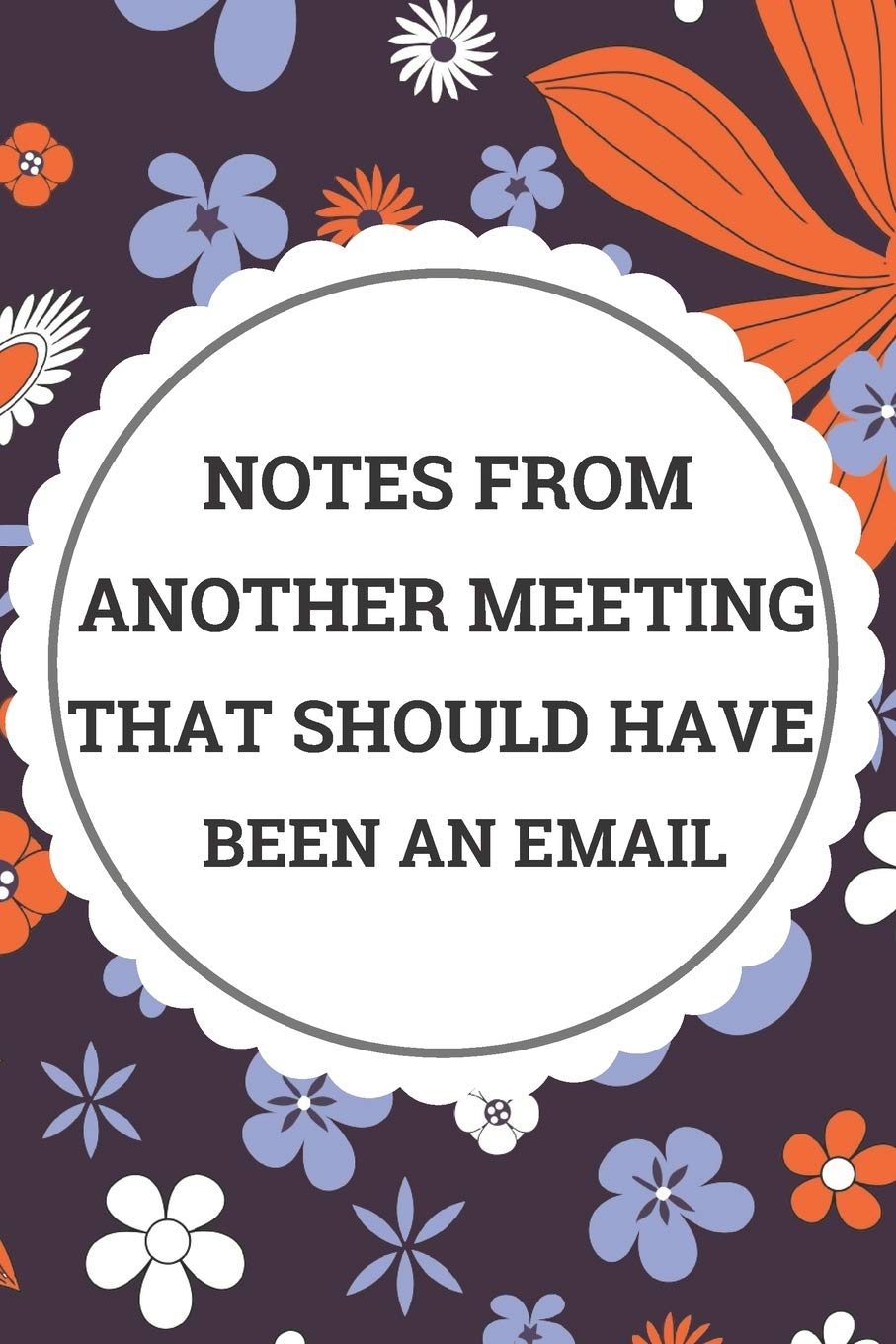NOTES FROM ANOTHER MEETING THAT SHOULD HAVE BEEN AN EMAIL: FUNNY JOURNAL FOR COWORKERS BLANK RULED NOTEBOOK (6X9), 120 PAGE