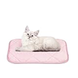 NWK Fluffy Self Warming Cat Mat, Cat Blanket, Thermal Dog Mat, Washable, Non-Slip Bottom for Sofa & Crate & Kennel & Car Seat (Blush Pink, Small (20'' X 16'' X 0.4''))