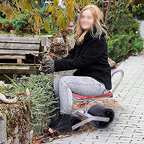 Tuinwagen Rollende Werkstoel Tuinstoel Op Wiel, Draaibare Onkruidkruk Voor Het Planten Van Buitentaken, Buitenwerkstoel… - Image 4