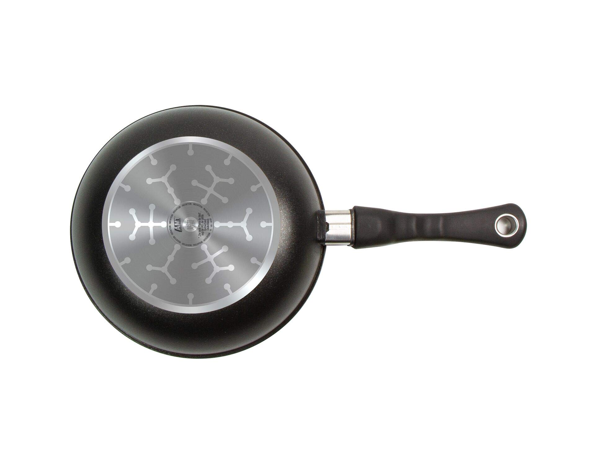 AMT Gastroguss Sauteuse/kleiner Wok, 24 cm Ø, 6 cm hoch, abnehmbarer Stiel, induktionsgeeignet, Lotan® Antihaft-Veredelung, Gusspfanne (Aluguss), AMZN-I-624-Z20B