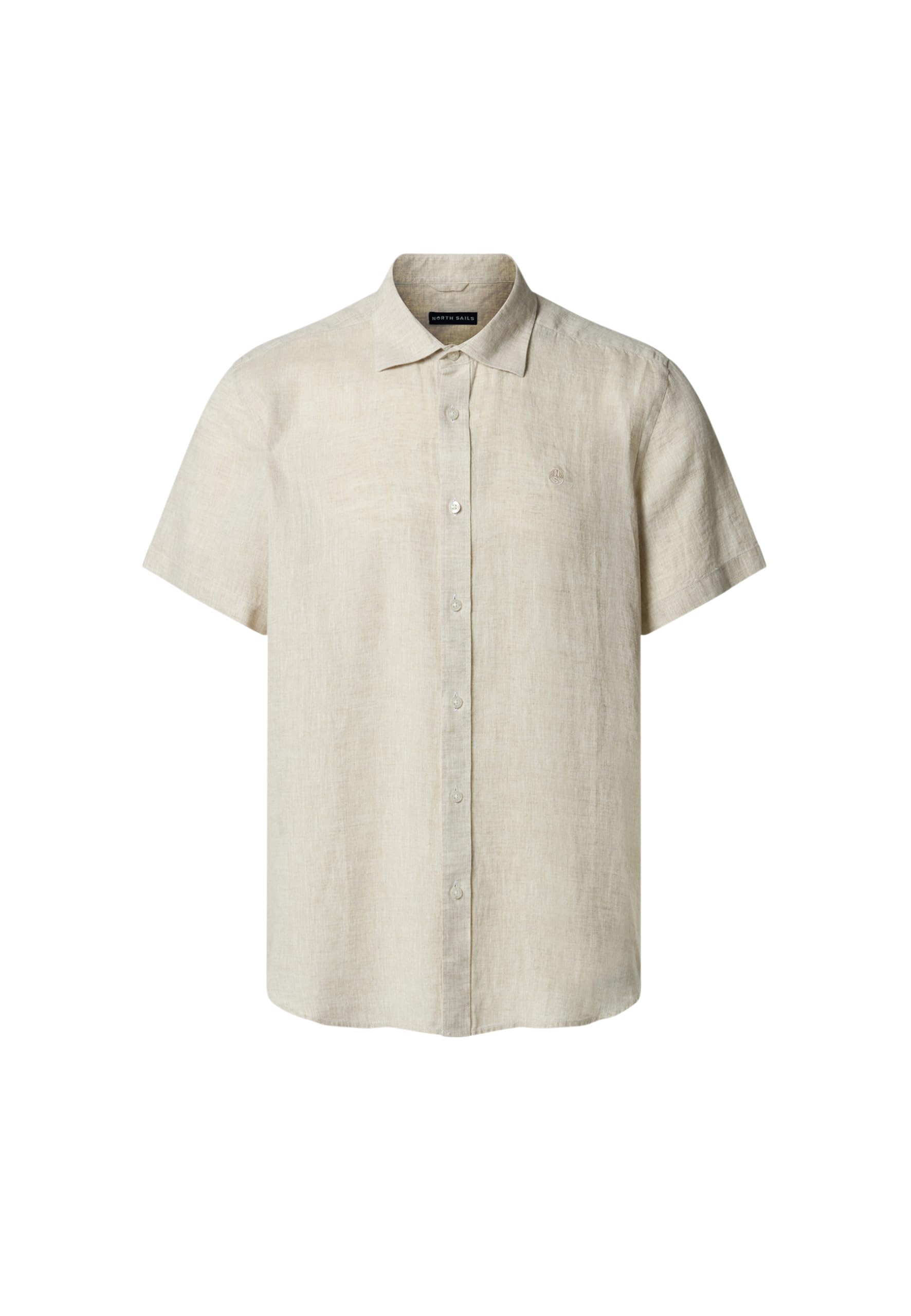NORTH SAILS Camicia Uomo in Lino European Flax™ MC con Logo Ricamato