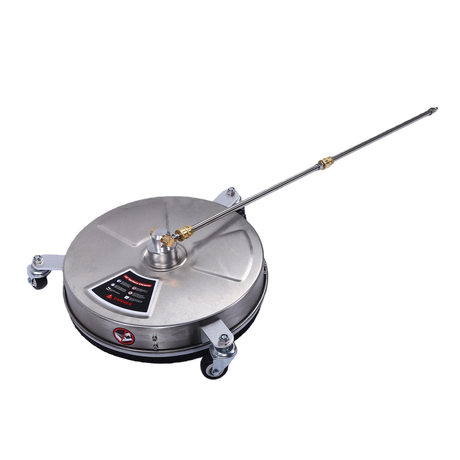 XUMIUZIY Limpiador de Superficies de Lavadora a Presión de 15 Pulgadas de Acero Inoxidable Duradero con Turbo Boost, Ideal para Eliminar Suciedad y Residuos