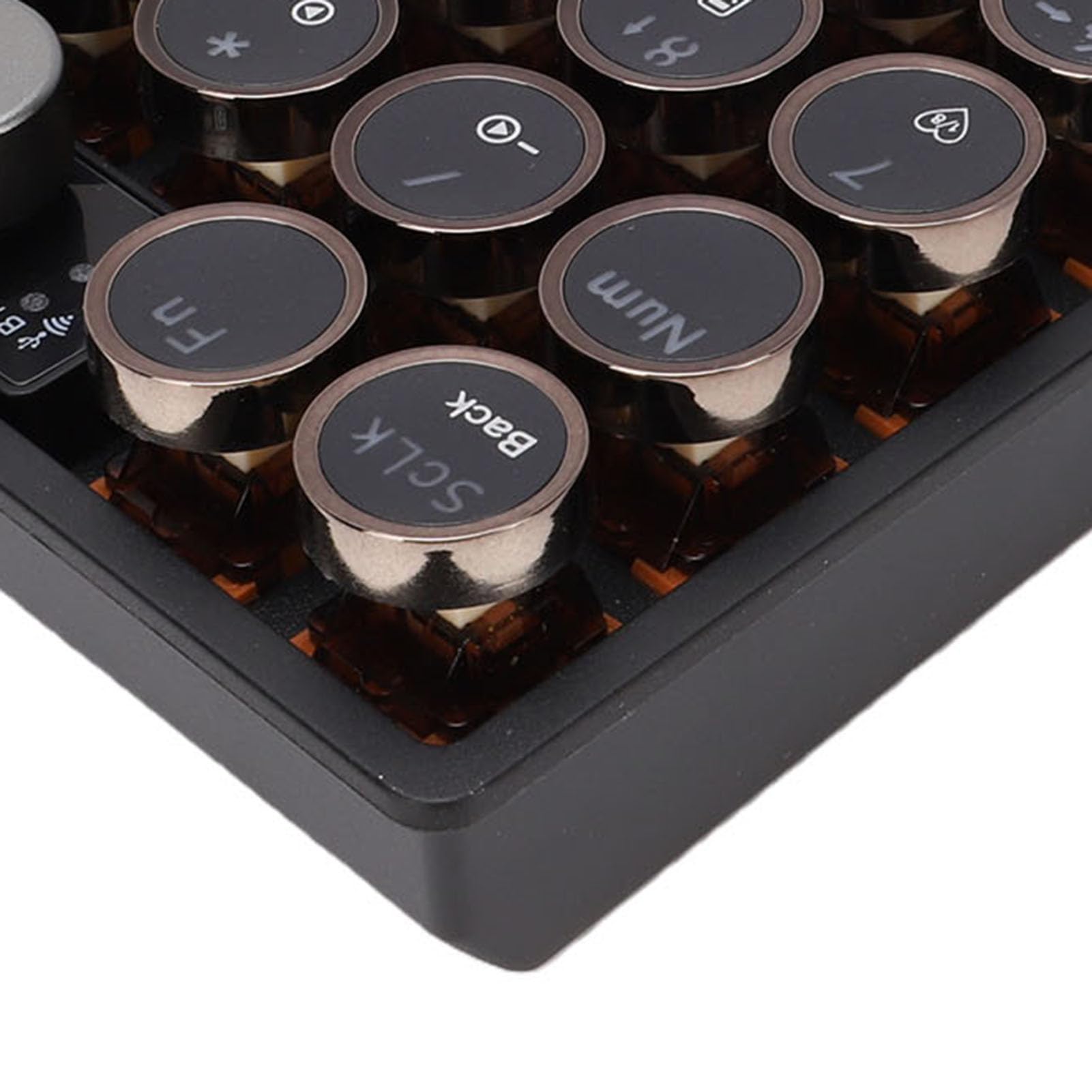 GOWENIC Pavé Numérique sans Fil, pavé Numérique Mécanique à 19 Touches avec Bluetooth 2,4 G USB C, Bouton Multifonctionnel rétroéclairé RVB Remplaçable à Chaud, pour Ordinateur Portable,