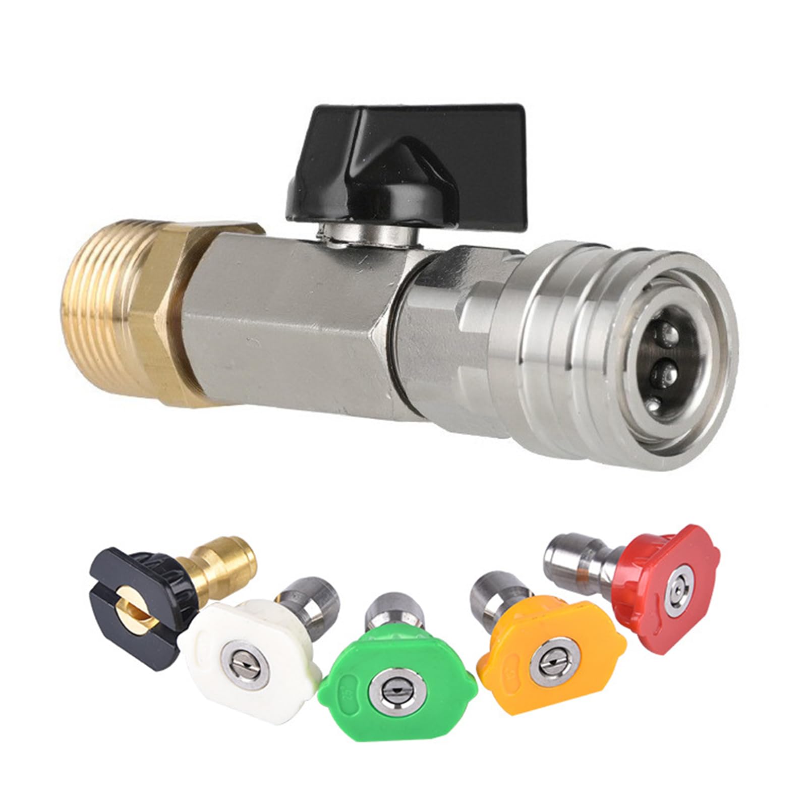 Kaeltsyn Multicolor Pressure Washer Valves M22 14Mm Adapter Quick Coupling Hose Switches Water Flows Quick Connector