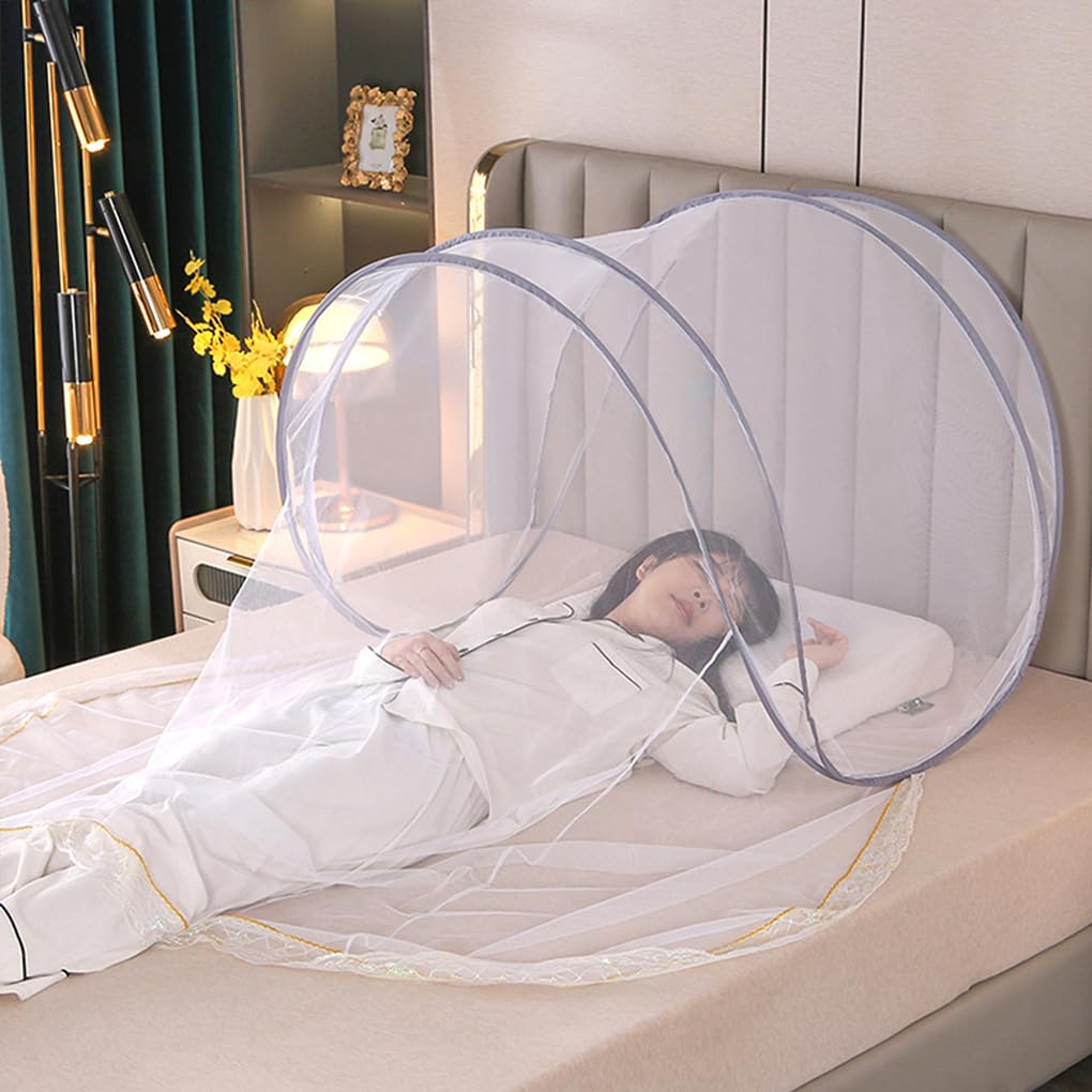 Zanzariera per lettino da viaggio, facile da installare per avventure all'aperto, zanzariera portatile per lettino da viaggio, zanzariera da viaggio, blu, sintonizzabile-90 * 75*-150cm