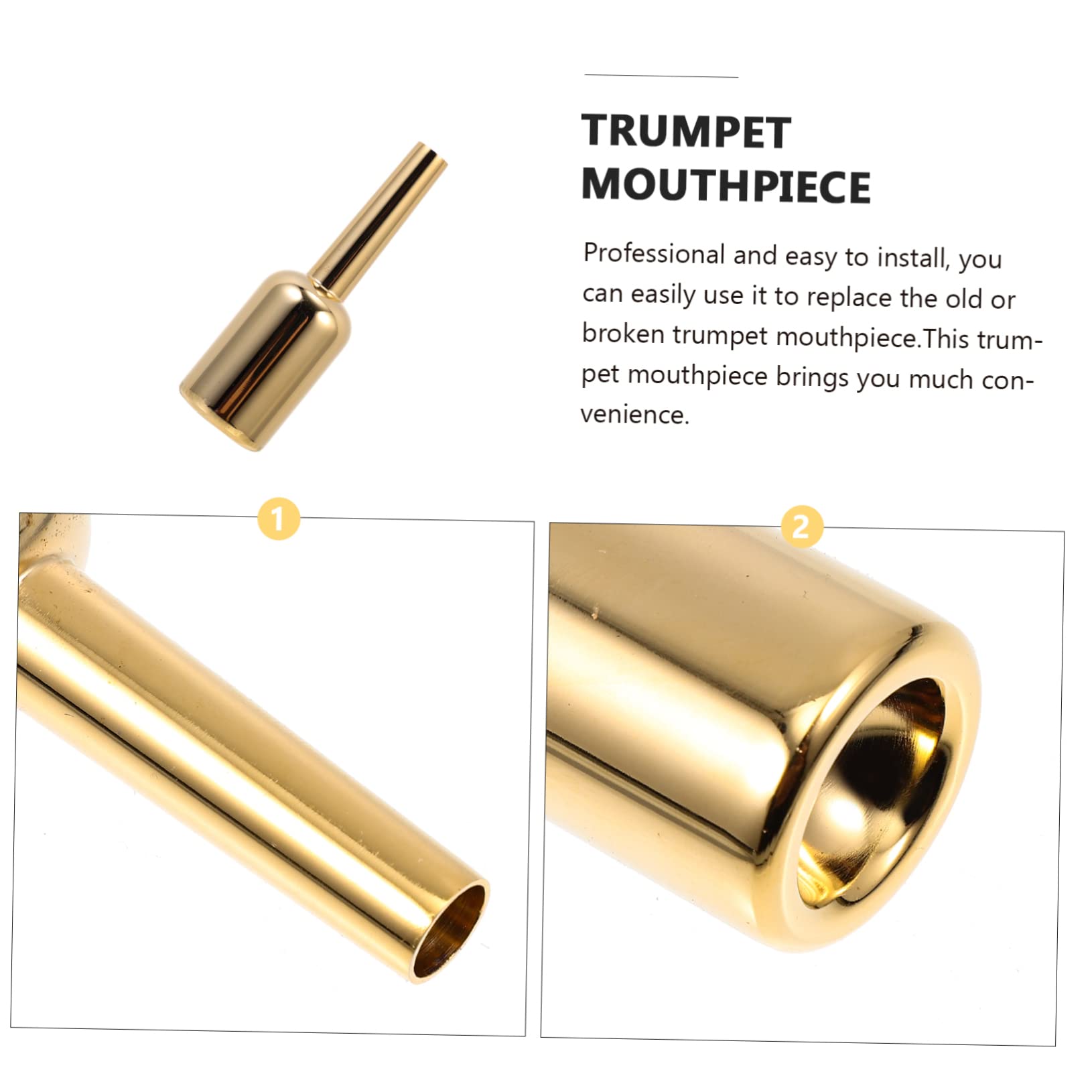Amazon | LALADEFIEE 金メッキトランペットマウスピース 交換用 楽器