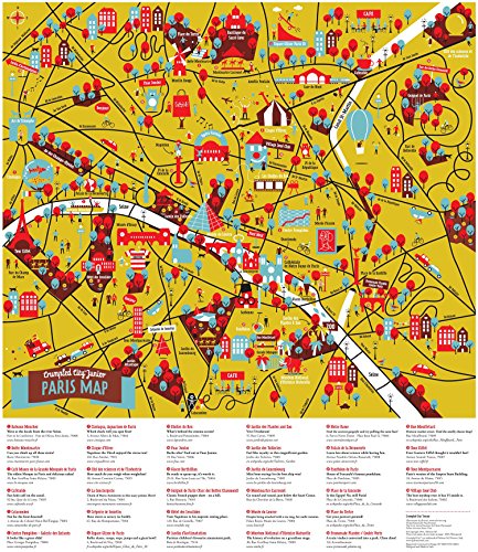 Junior Paris Crumpled City Map : plan imperméable et froissable pour petits nomades - 3