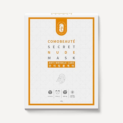 COMOBEAUTE - Mascarilla antiarrugas para cara  Mascarilla coreana para arrugas faciales, 10 unidades