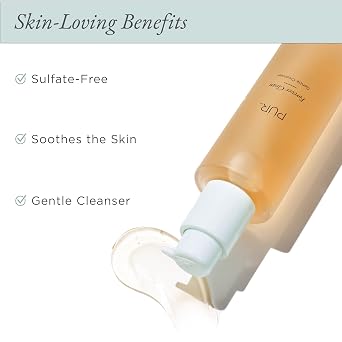 PUR MINERALS Forever Clean Gentle Facial Cleanser, Sulfate-Free Makeup Remover, Vegan-Friendly Formula, Green Tea, Aloe Vera