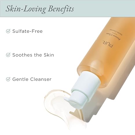 PUR MINERALS Forever Clean Gentle Facial Cleanser, Sulfate-Free Makeup Remover, Vegan-Friendly Formula, Green Tea, Aloe Vera