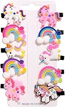 10 Princess UNICORN RAINBOW Mermaids Hair Clips Set Baby Hairpin For Kids Girls Princess Hair Clips with Alligator Set Baby Hairpin For Kids Girls Toddler Hair Accessories, Rainbow