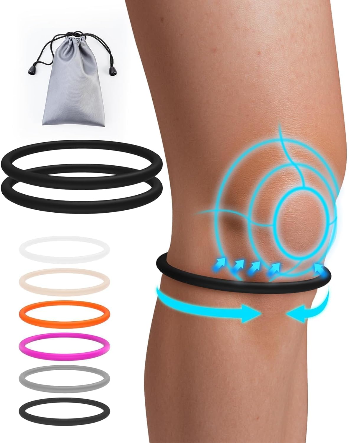 Patellar Tendon Support Strap 3PCS (Black)