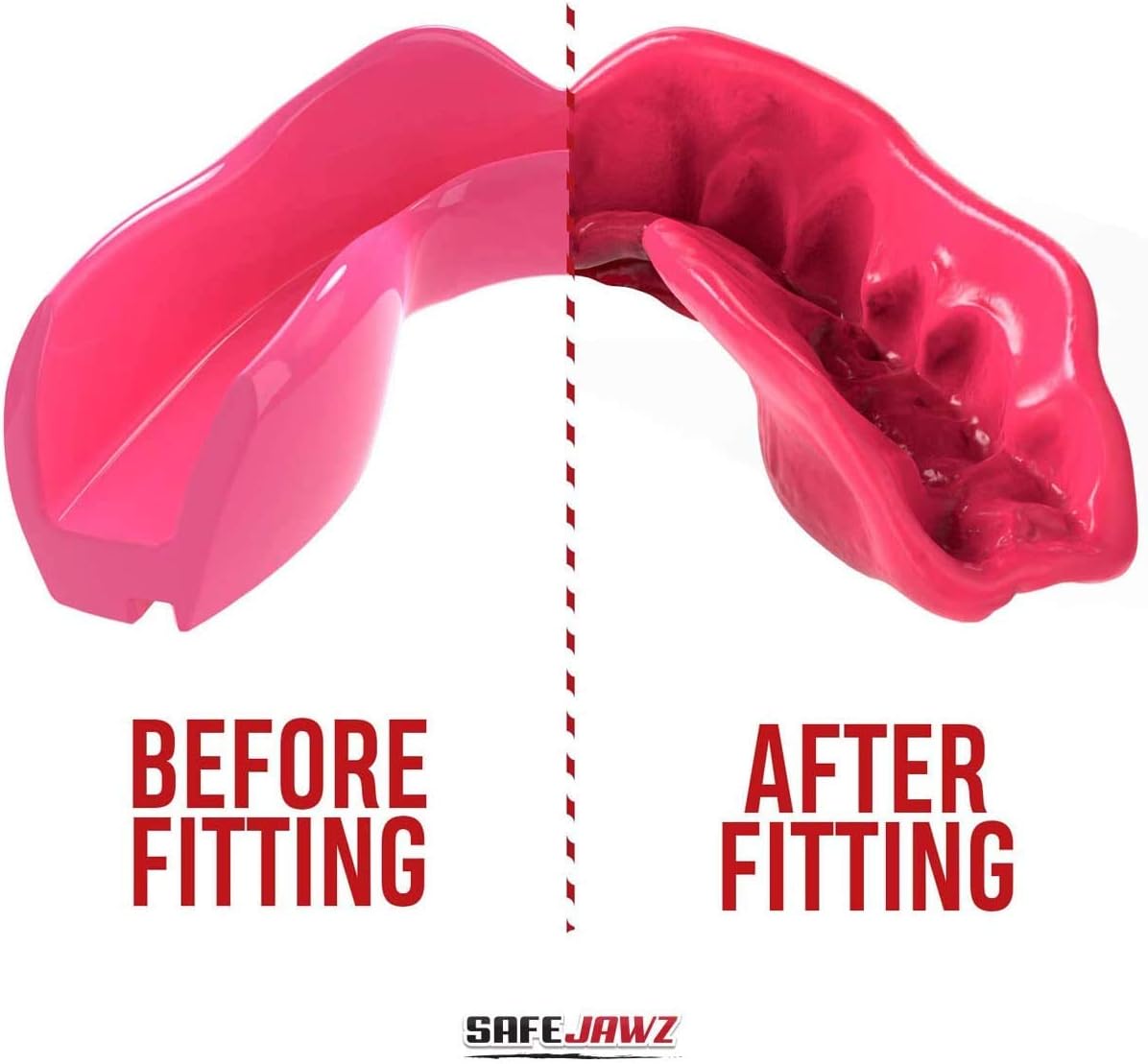 SAFEJAWZ Sports Mouthguard and Cleaner Bundle, Gum Shield for All Contact Sports Football Rugby Hockey Lacrosse : Sports & Outdoors