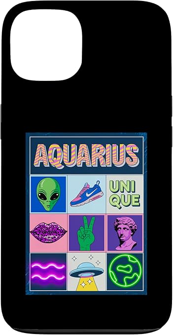 Aquarius Zodiac Unique Vibrant PopArt Alien Vibes Case for iPhone 13
