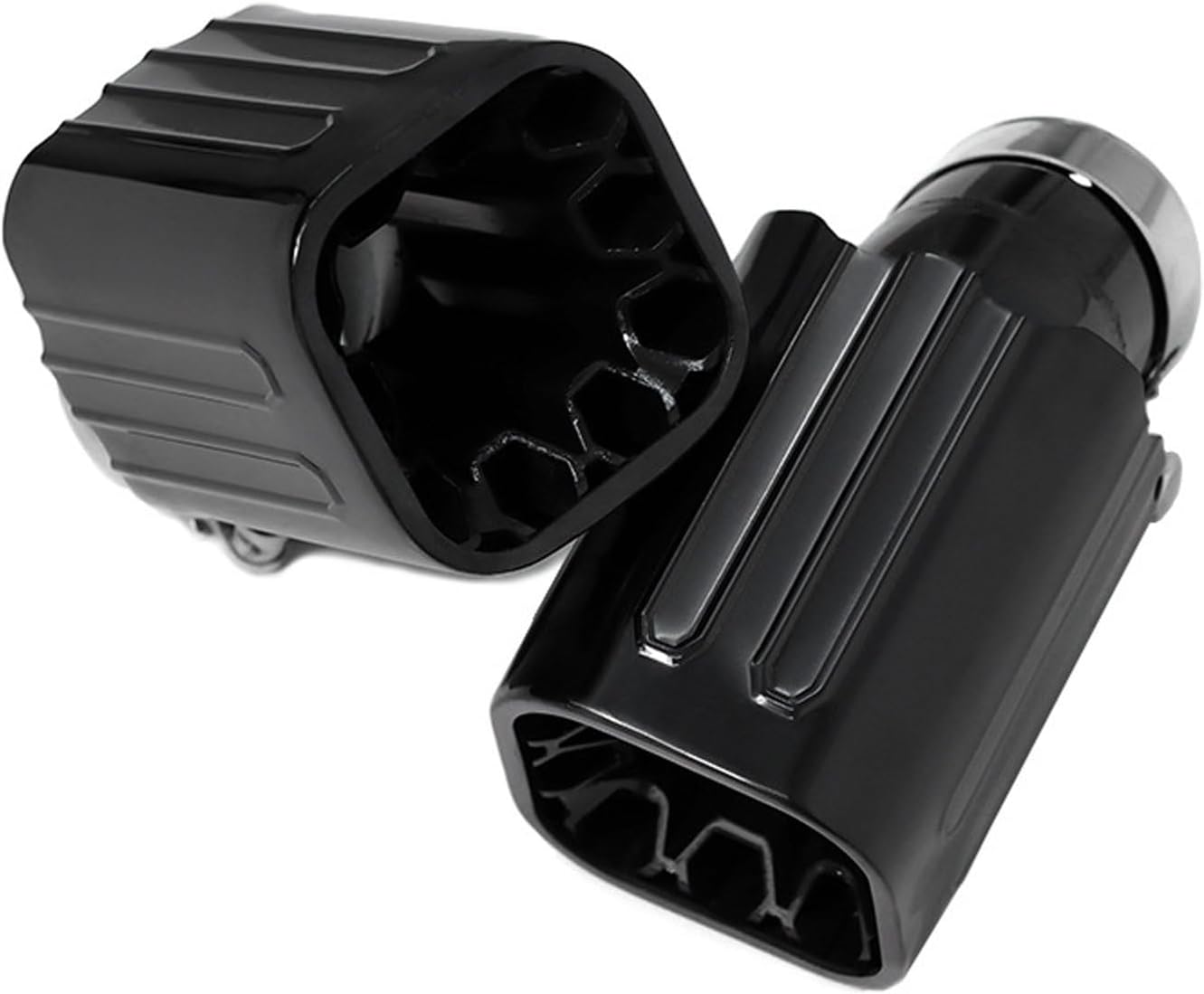 Stainless Steel Car Exhaust Tip for Land Rover Defender 90 110 Diesel Version,Exhaust Tail Pipe Outlet Muffler Exhaust Tip Throat Pipe Exhaust Muffler Pipe Accessories,A-Normal