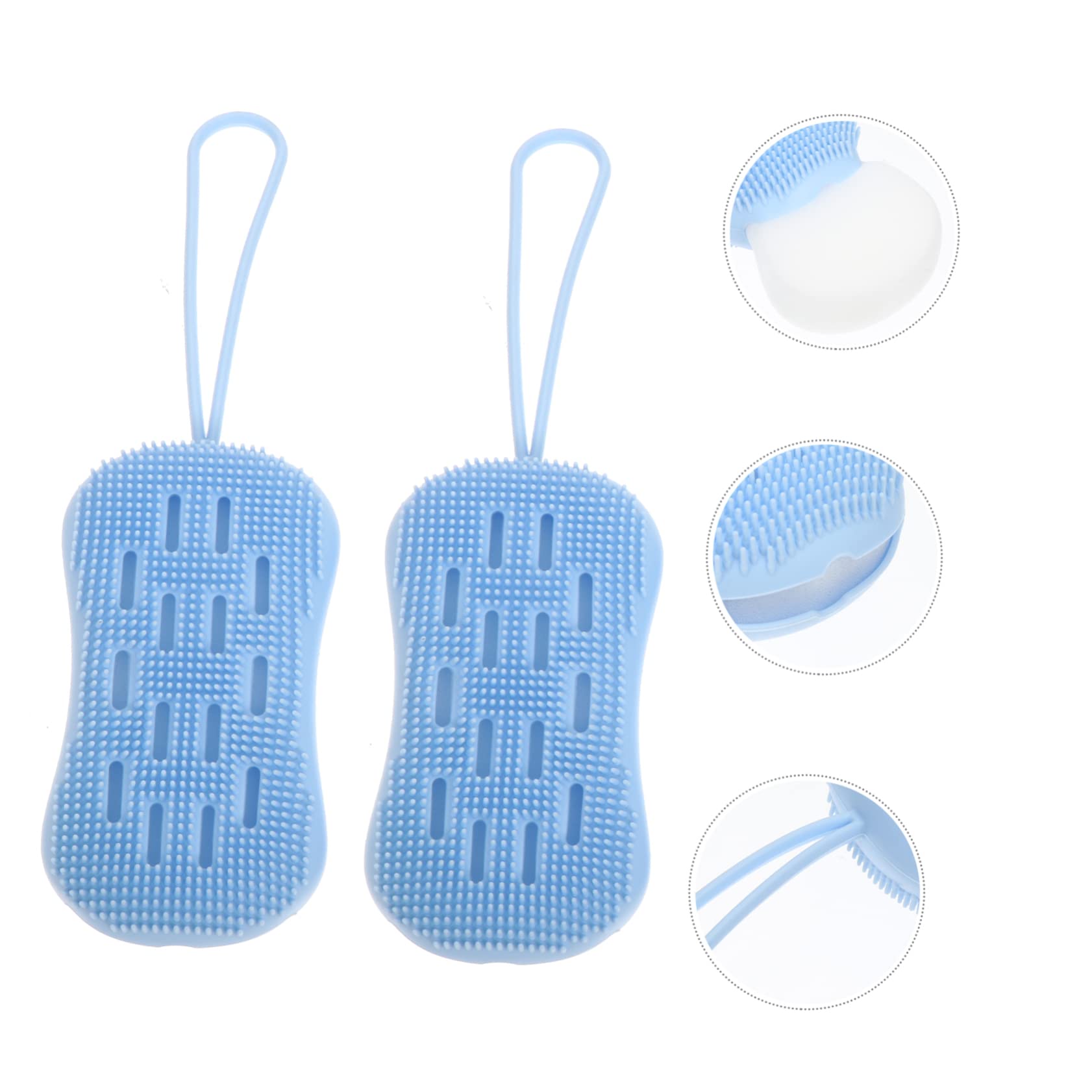 FOMIYES 4piezas Cepillos De De Exfoliantes De Guantes De Masaje Doble Cara Para Baño y Cuidado Corporal