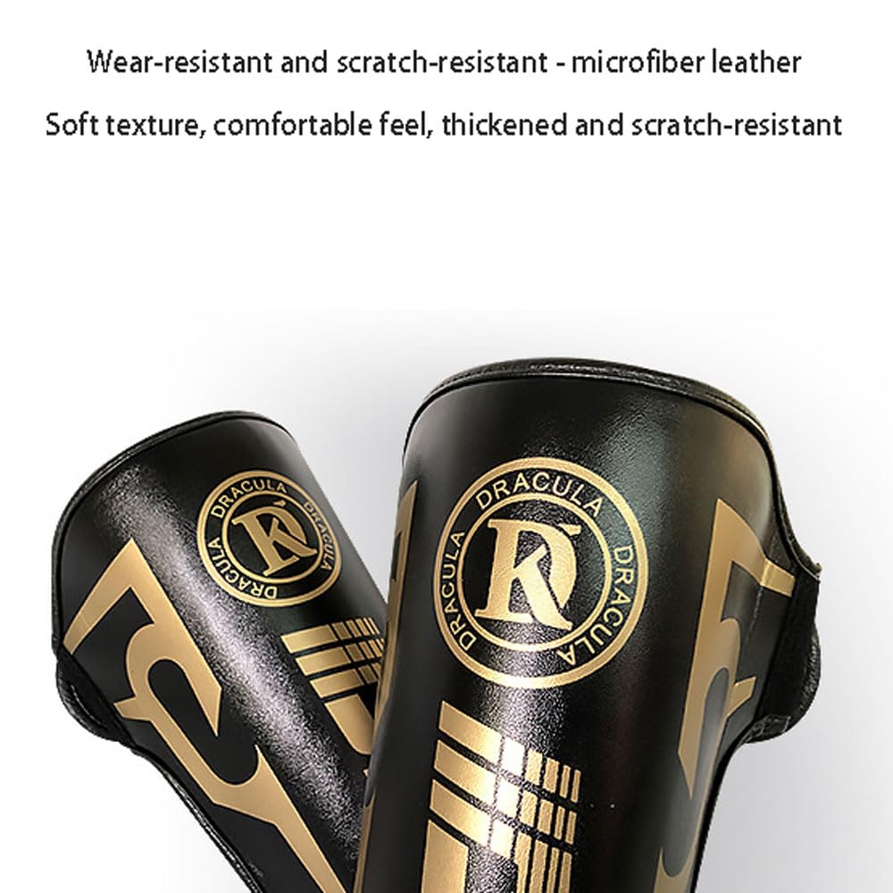 Paratibia per Muay Thai Allenament,Paratibia Kick Boxing,Paratibie Muay Thai,PU Pelle Muay Thai Protezione,Leggere,per Le Gambe,er Le Arti Marziali,Sparring,Kickboxing,Karatè
