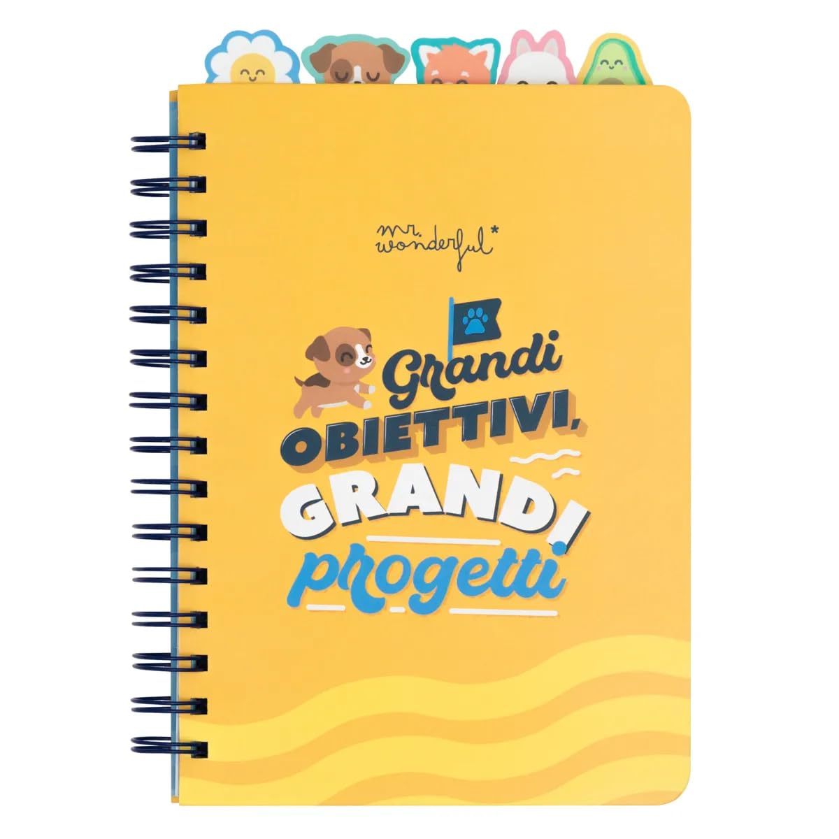 Mr. Wonderful - A5 Notebook with Tab Dividers - Big Goals, Big Projects