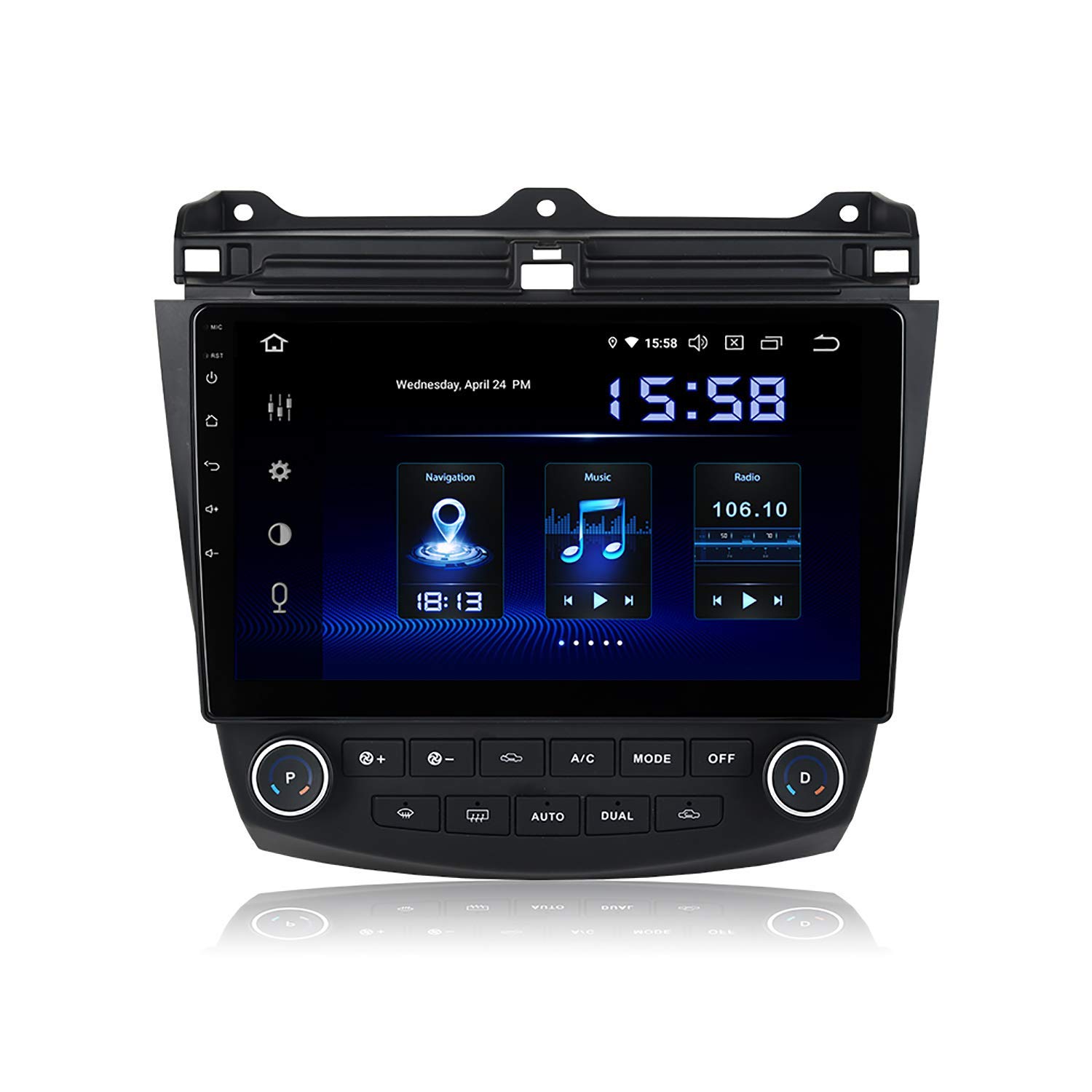 Laicve Car Stereo Radio Sat Nav For Honda Accord 2003 2004 2005 2006 2007 Double Din In Dash Gps Navigation HD Touch Screen Multimedia Player Mirror Link DSP