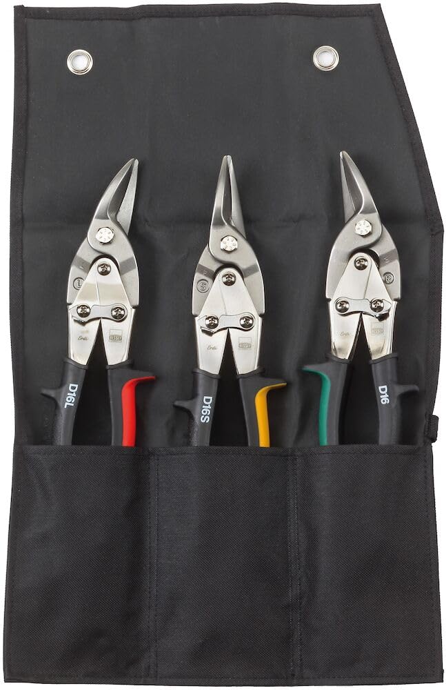 BESSEY Nożyce Juego de 3 tijeras Bessey D6 en funda enrollable - DSET16
