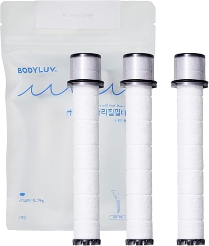 BODYLUV Pure Filter - Cartucho de repuesto para cabezal de ducha (3EA, 3.00, cuenta)