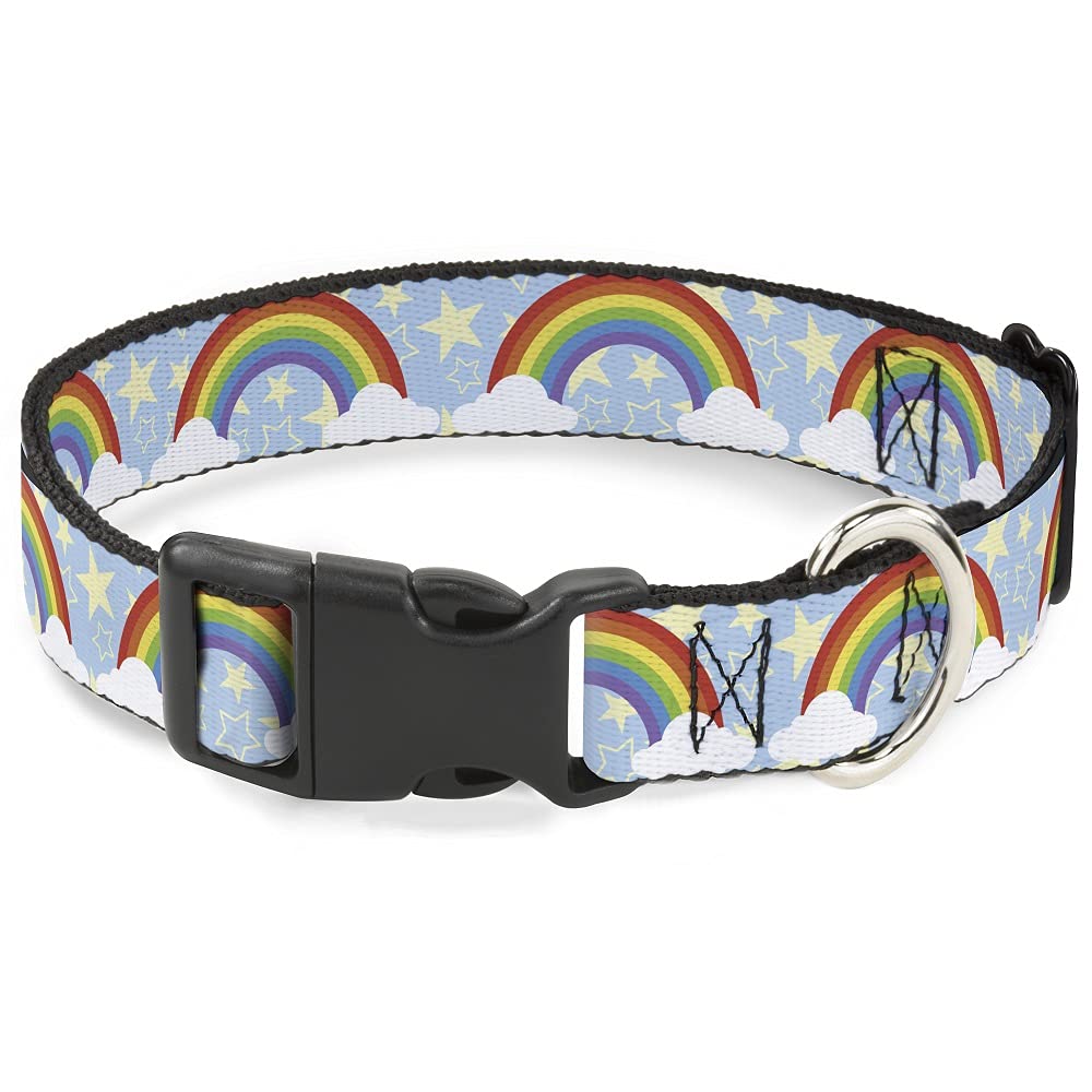 Collier pour chien boucle plastique motif arc-en-ciel Buckle-Down 50-78 cm