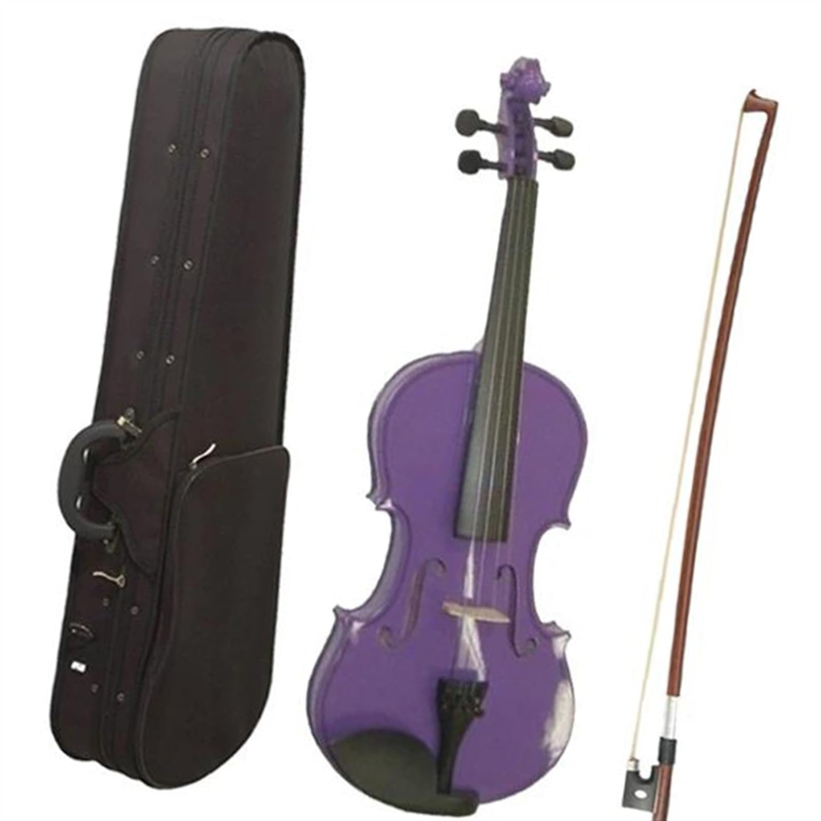 Violine 1/2 Größe Akustische Violine Lila Violine Geige + Bogen + Brücke + Gurt Tragetasche Für Anfänger