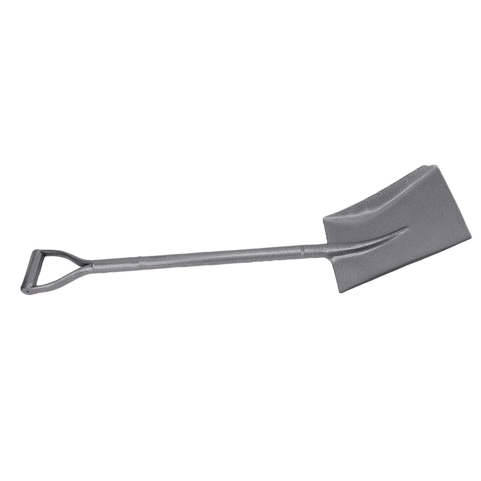 Eujgoov Pala de Excavación de Acero Al Manganeso de 100 Cm con en D, Empuñadura en D, Corto en con Plataforma de Pedal de Cabeza Plana Reforzada Soldada para Jardinería, Camping y