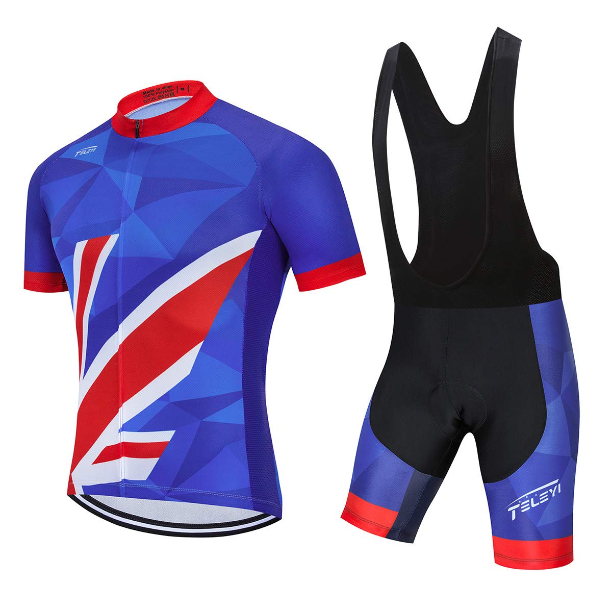 Men's Cycling Jersey Set, Summer Boys Bib Shorts Suits Mountain Bike Cycling Clothing Set Biking Riding Jerseys Breathable…
