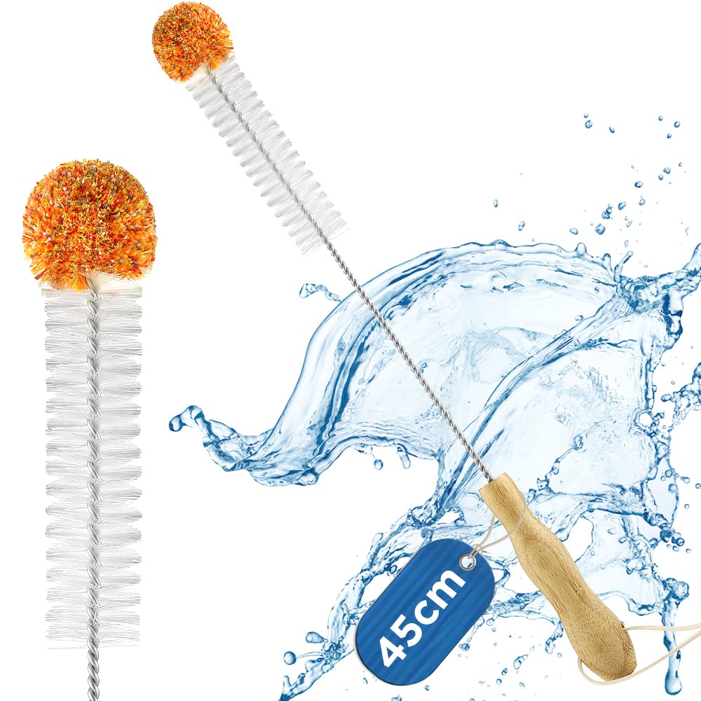 Kit Nettoyage 3 En 1 - Goupillon Pour Bouteilles Verre + Brosse Paille - Compatible Sodastream Et Carafes