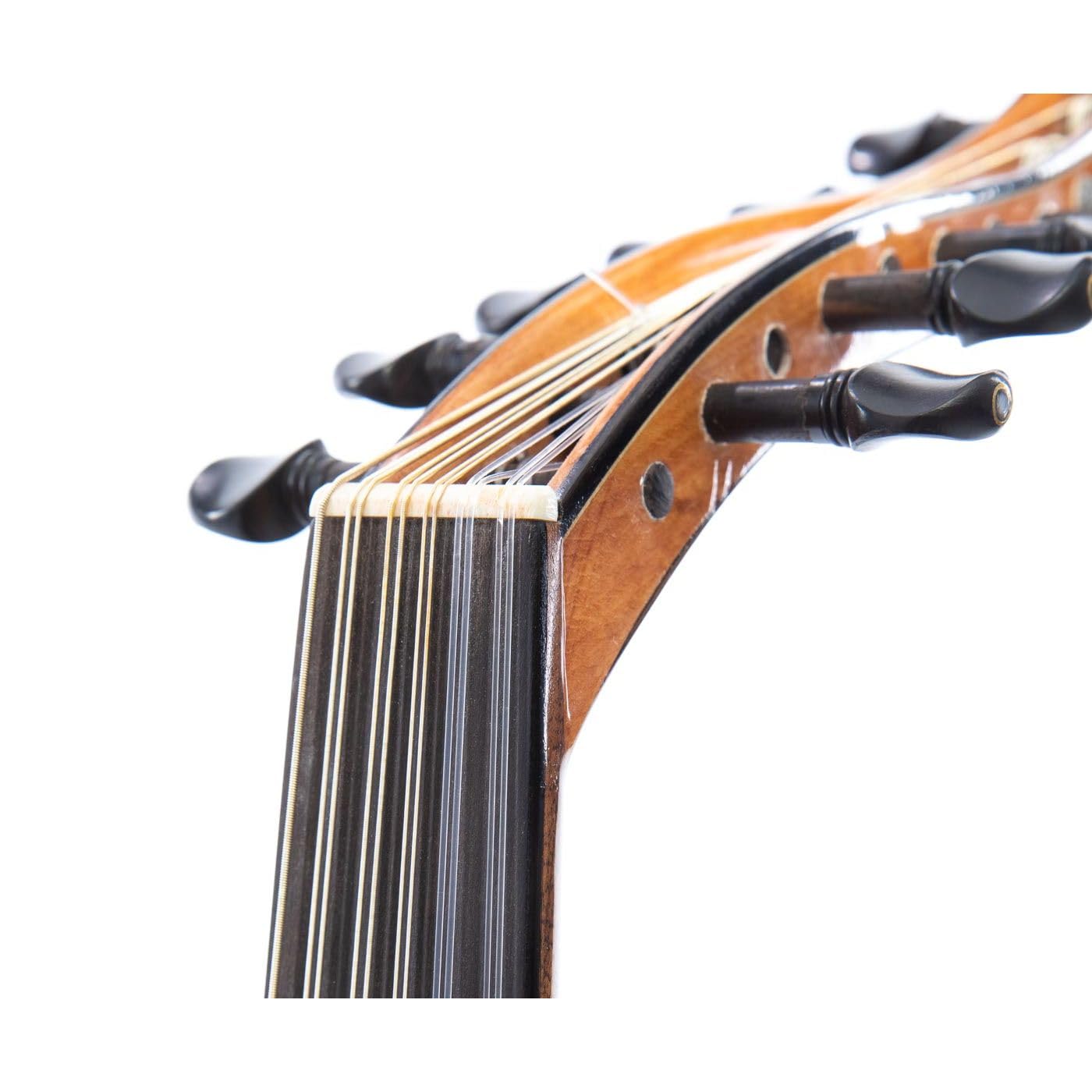 Iraqi Floating Bridge Oud with Cedar top & Selected Walnut wood with Ebony pegs Arabic Oud Soft case & rishas included - Image 8