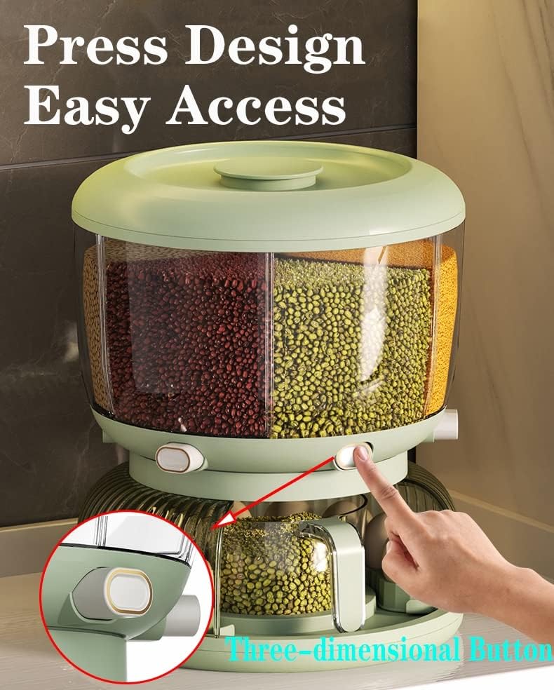 6グリッド回転シリアルディスペンサーカウンタートップ、ドライフード