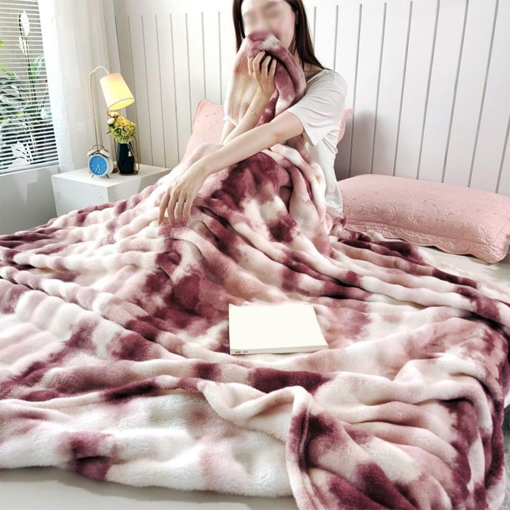 Couverture en peluche douce anti froid lavable pour canapé et chambre