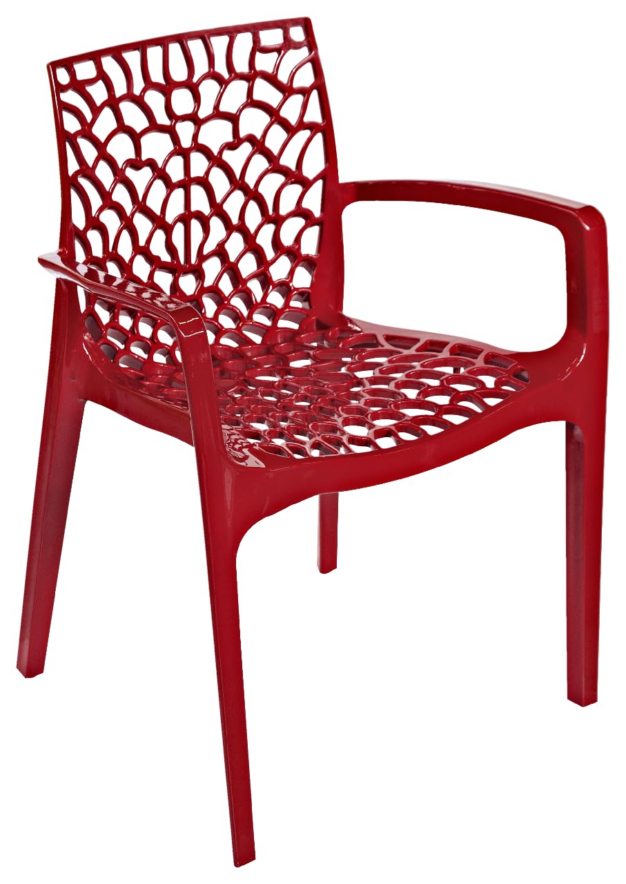 Grandsoleil Upon Gruvyer Stapelbarer Sessel, Polypropylen, 53 x 58 x 81 cm, Rot
