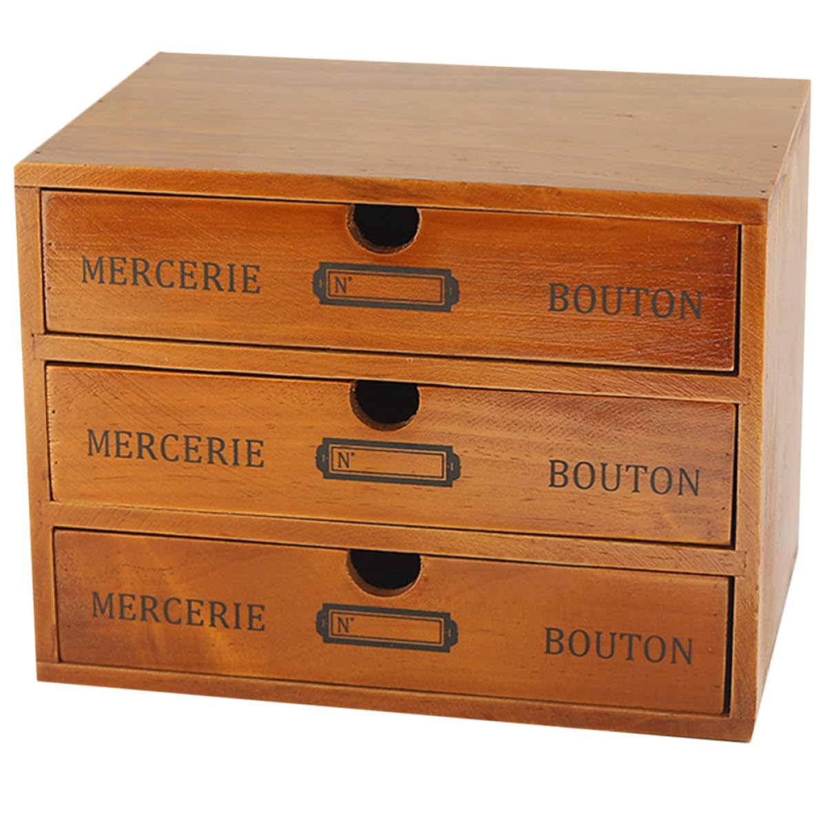 Toddmomy Organizzatore per Scrivania in Legno con 3 Cassetti, Grande Capacità, Facile da Pulire, Multiuso per Ufficio e Camera