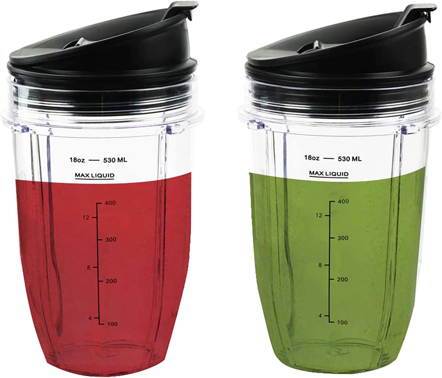 18OZ Replacement Blender Cups for Ninja with Sip & Seal Lids,Replacement Blender Pitcher for Ninja,Cups for Blender Replacement Parts with Nutri Ninja Auto IQ Cups Series Blenders(2 Pack)