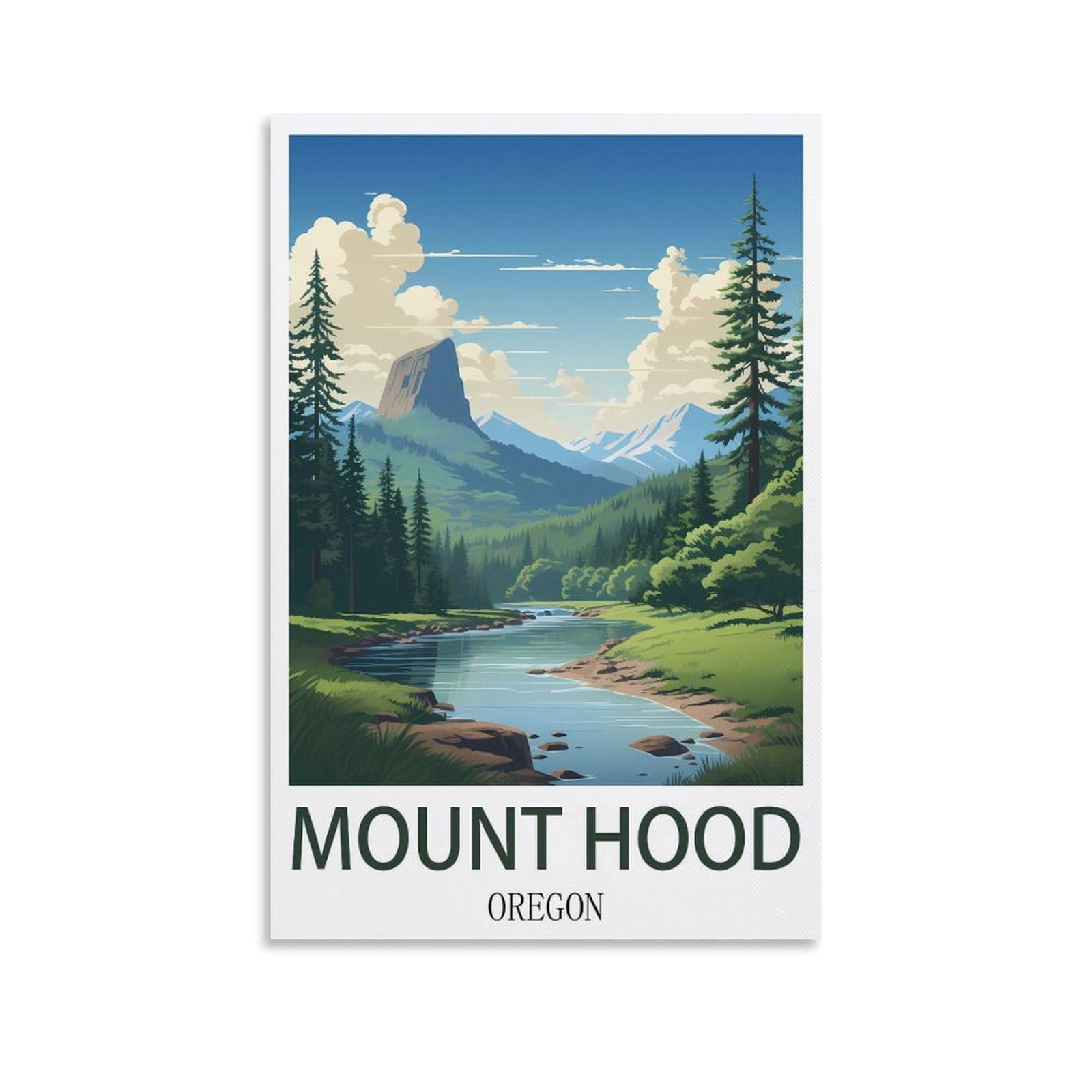 EZMLFA 5D Diamond Painting Kits for Adults,Mount Hood Oregon,Diamond Painting,Landscape Gem Art Kits Adult and Crafts Home Decor 30x40cm