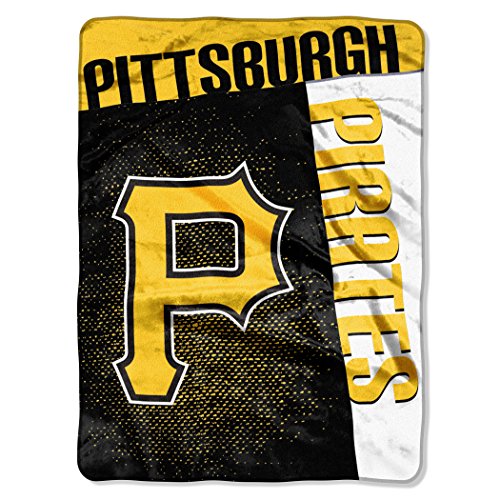 Northwest MLB Pittsburgh Pirates Unisex-Adult Raschel Throw Blanket, 60" x 80", Strike