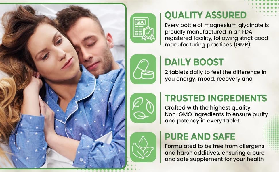 Miniatura 4 de Glicinato de magnesio 400 mg  120 tabletas  Alta absorción, suplemento de magnesio para calambres en las piernas, alivia los músculos, corazón,